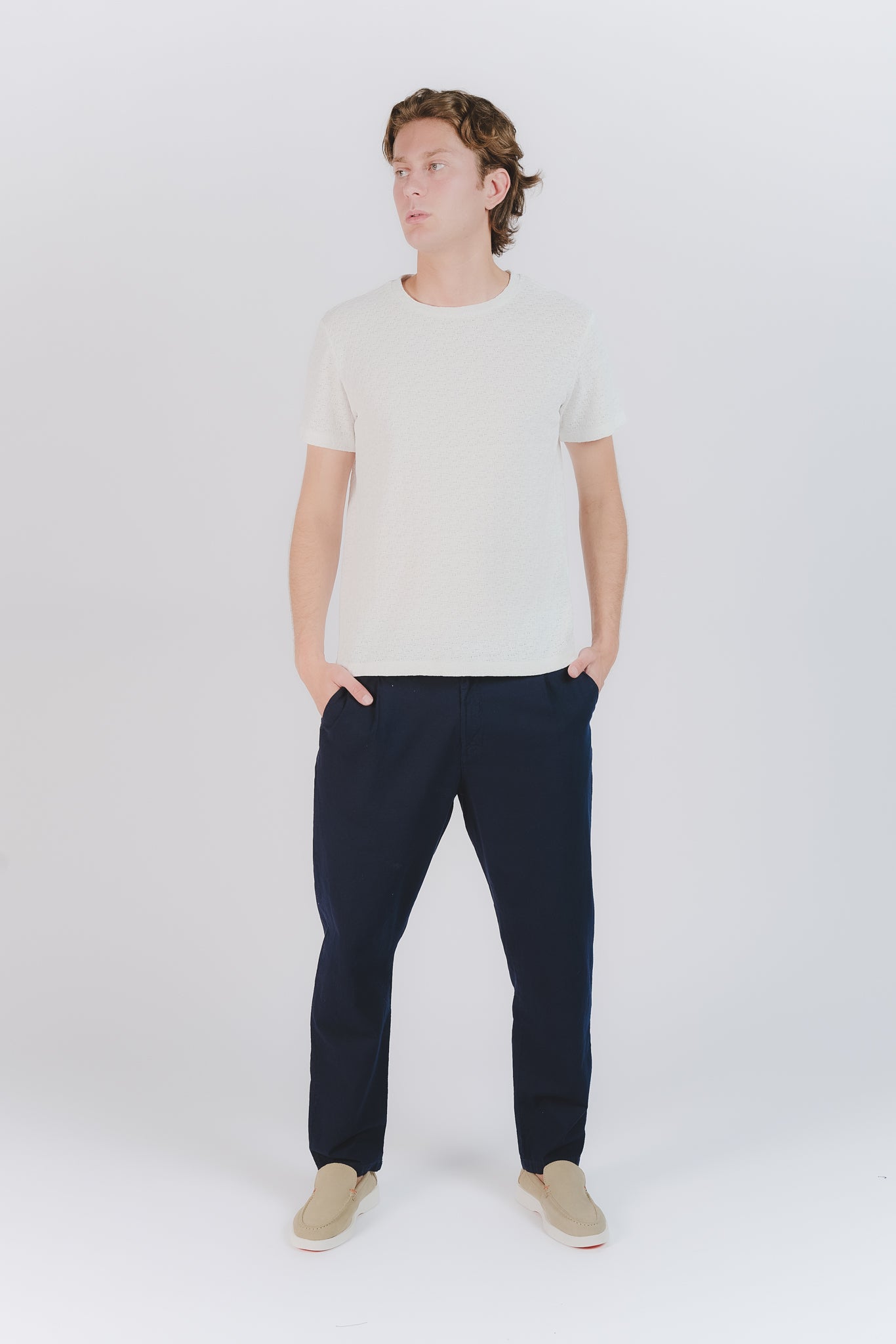 T-shirt Uomo Tramata Bianca man Barone firenze - 2