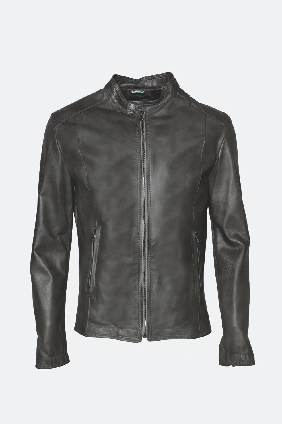 Massi Vintage Grigio giacca uomo 100% vera pelle Made in Italy - Barone Firenze