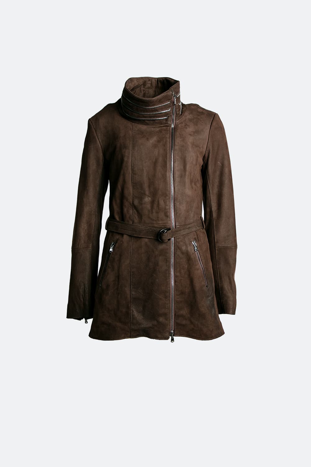 Sally Bis Lungo Oleato giacca donna 100% vera pelle Made in Italy - Barone Firenze