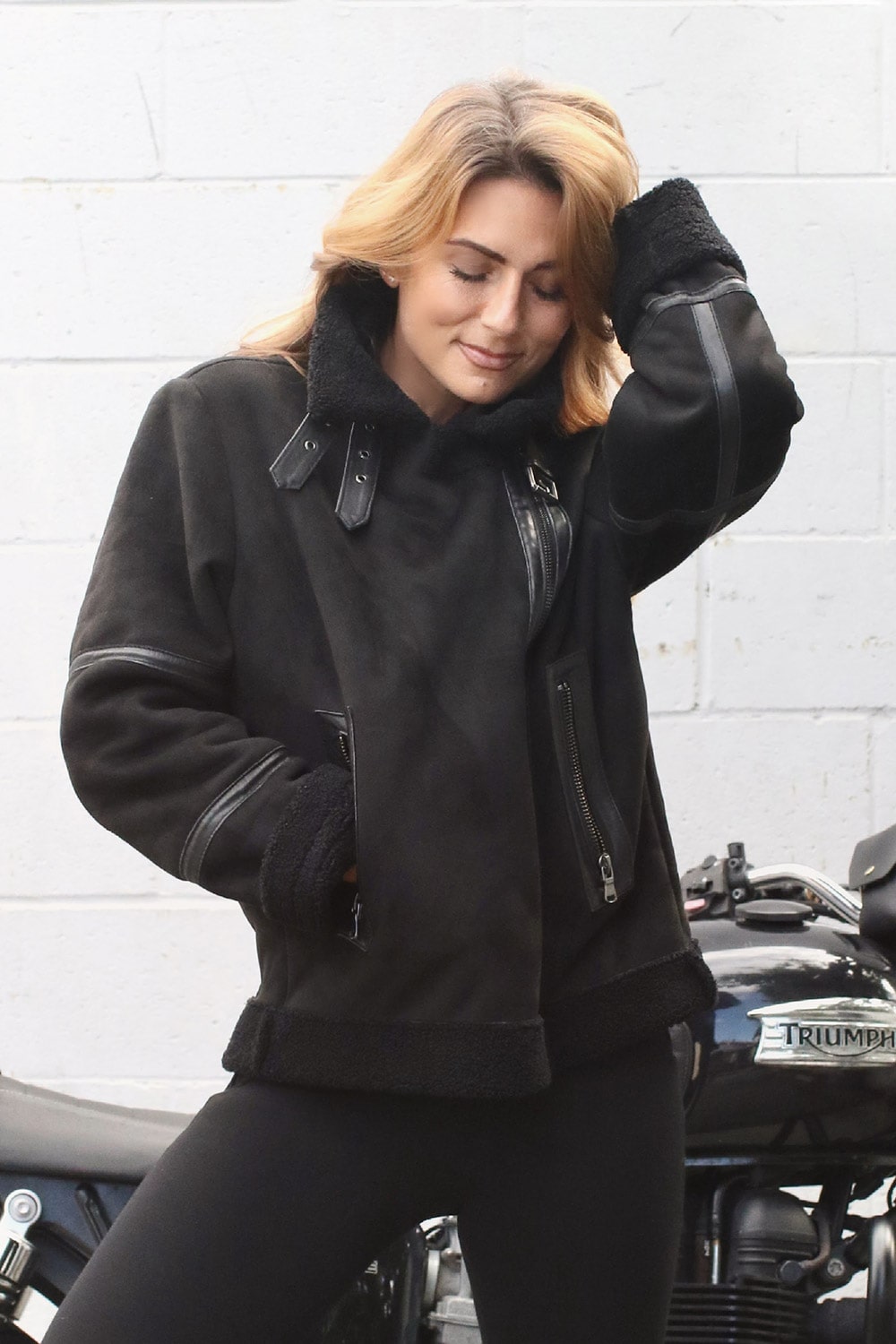 Chiodo Gold Shearling Style donna Made in Italy - Barone Firenze