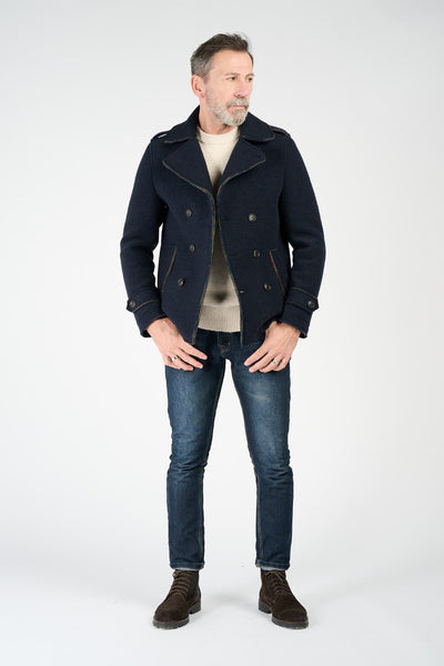 Men's Mixed Wool Double Breasted Coat