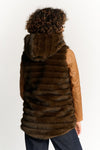 Cortina Dark Brown Vest woman Barone firenze - 6