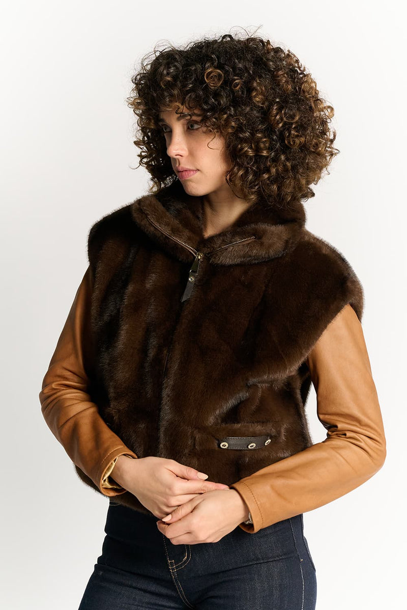 Cervinia Chocolate Vest woman Barone firenze - 1