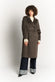 Taupe Double-Breasted Alpaca Coat woman Barone firenze - 3