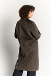 Taupe Double-Breasted Alpaca Coat woman Barone firenze - 4