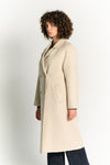 Beige Double-Breasted Alpaca Coat woman Barone firenze - 1