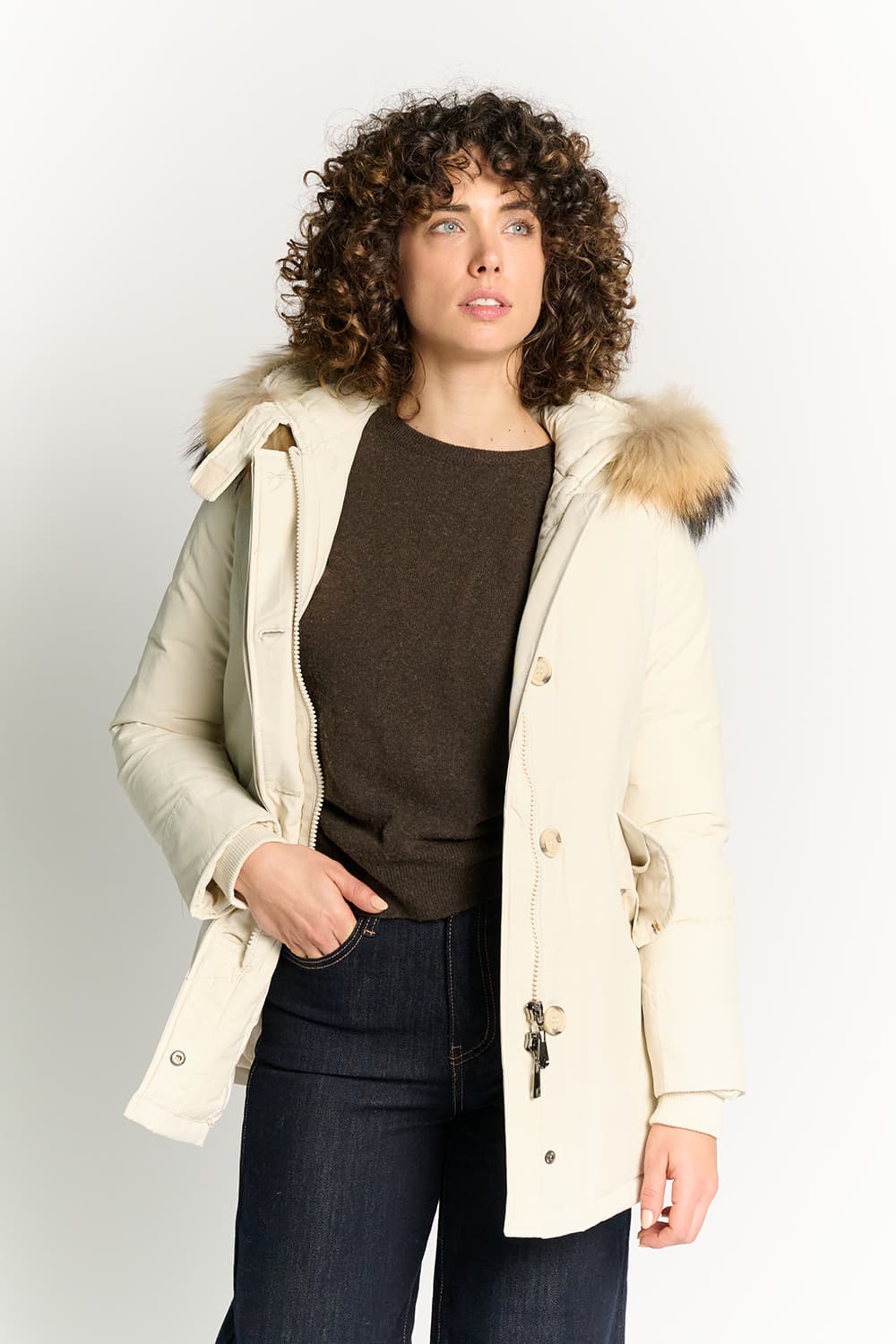 WOMEN'S LONG THERMAL DOWN JACKET woman Barone firenze - 3