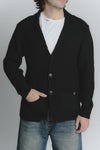 Cardigan Misto Lana Nero da Uomo man Barone firenze - 1