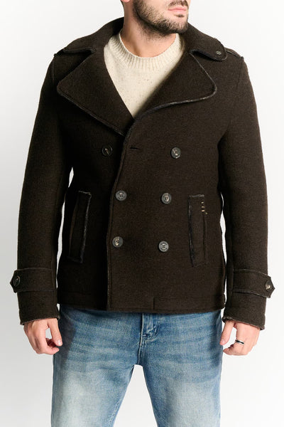 Men's Mixed Wool Double Breasted Coat