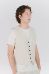 Gilet Uomo Melange Beige man Barone firenze - 3