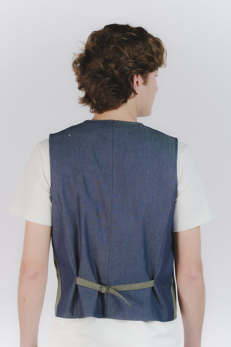 Gilet Uomo Melange Verde man Barone firenze - 5