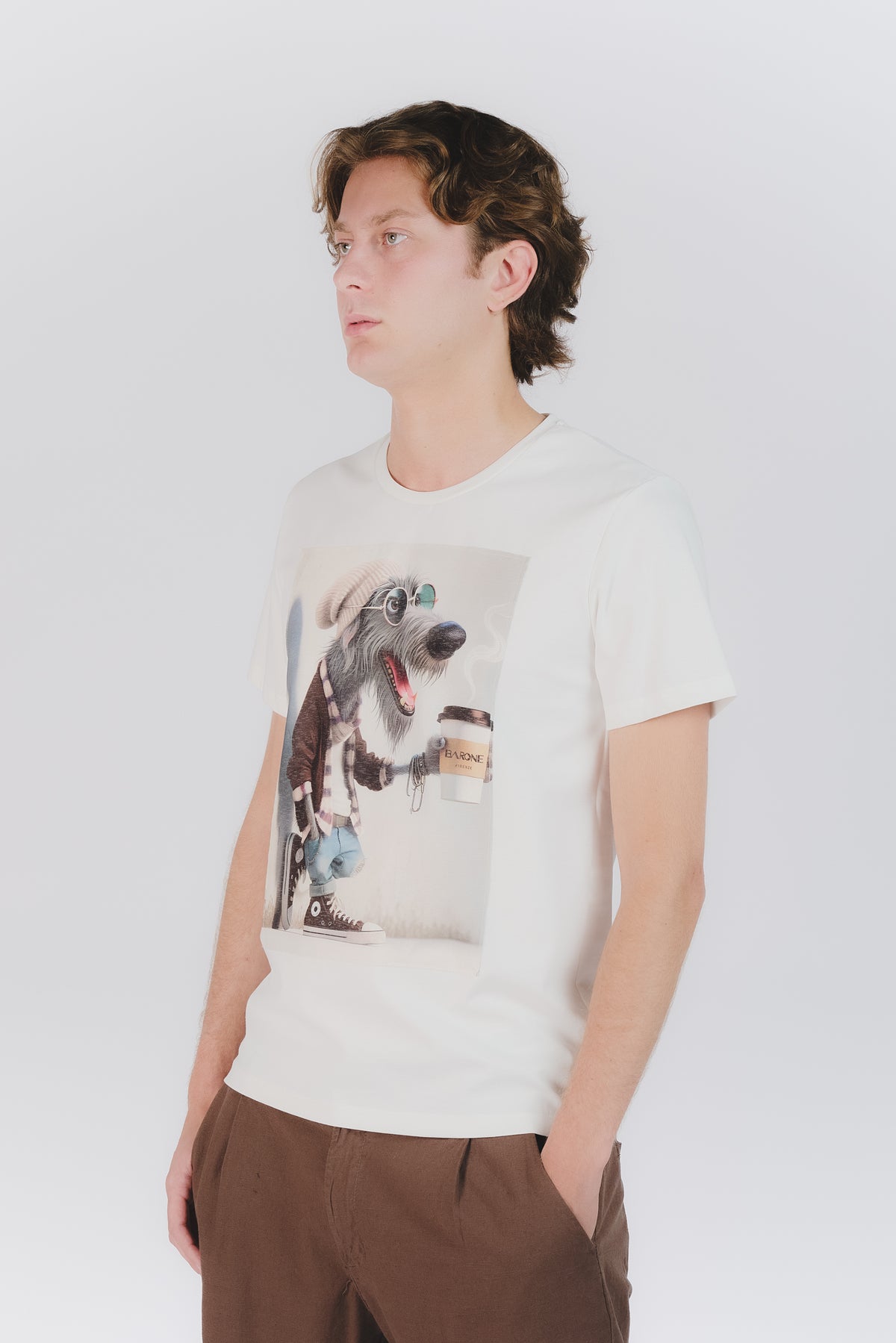 T-Shirt Uomo Stampa Dog man Barone firenze - 2