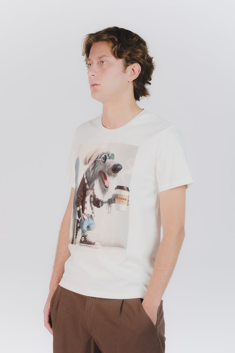 T-Shirt Uomo Stampa Dog man Barone firenze - 2