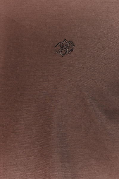 T-shirt Barone Ricamo Fronte Cioccolato