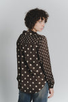Camicia a Pois Testa di Moro Beige Donna woman Barone firenze - 3