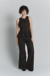 Gilet Gessato Cioccolato con Paillettes woman Barone firenze - 2