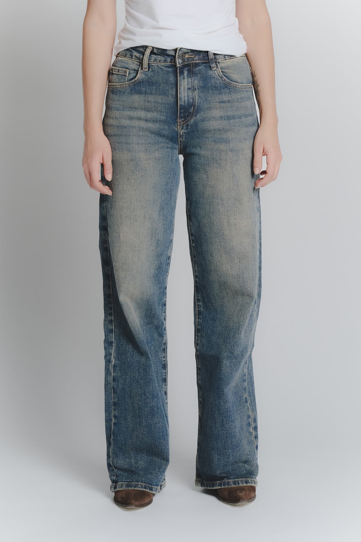 Jeans Donna Wide Leg Vintage Blue woman Barone firenze - 1