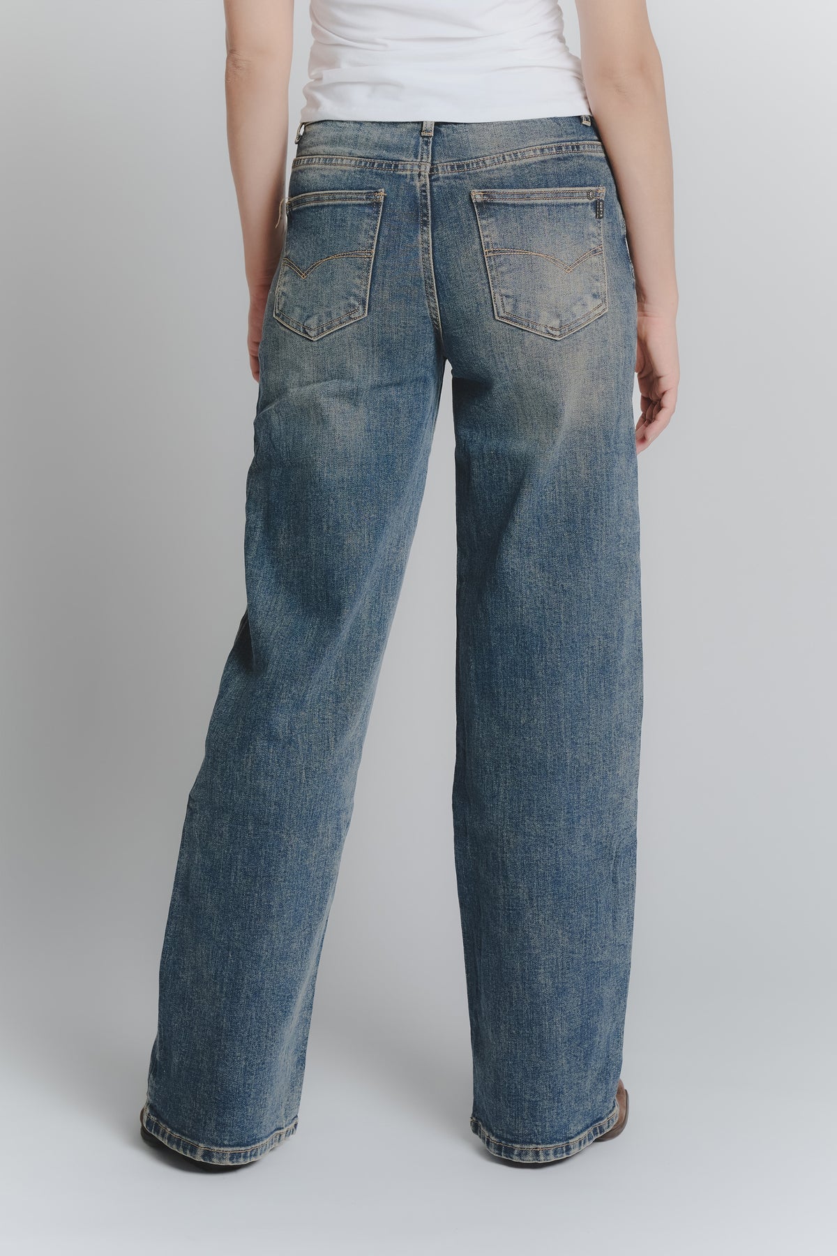 Jeans Donna Wide Leg Vintage Blue woman Barone firenze - 4