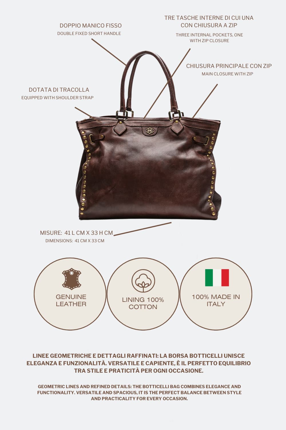 Botticelli Dark Brown donna Barone firenze - 7