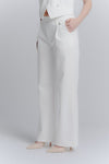 Pantalone Palazzo Shine Bianco woman Barone firenze - 2