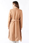 Camel Long Coat With Belt woman Barone firenze - 5