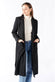 Long Black Coat With Belt donna Barone firenze - 3