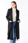 Long Black Coat With Belt donna Barone firenze - 3