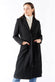 Long Black Coat With Belt donna Barone firenze - 1