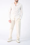 Korean Collar Shirt in Textured Cotton  Barone firenze - 2