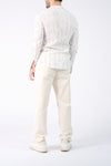 Korean Collar Shirt in Textured Cotton  Barone firenze - 4
