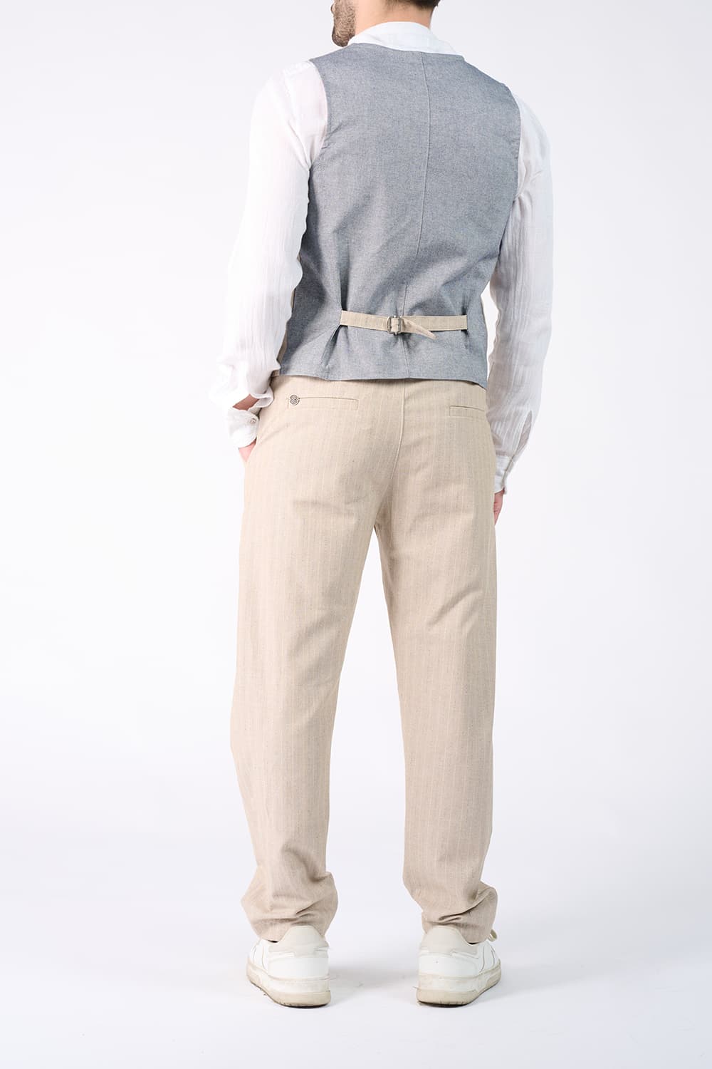 Men's Pinstripe Vest uomo Barone firenze - 3