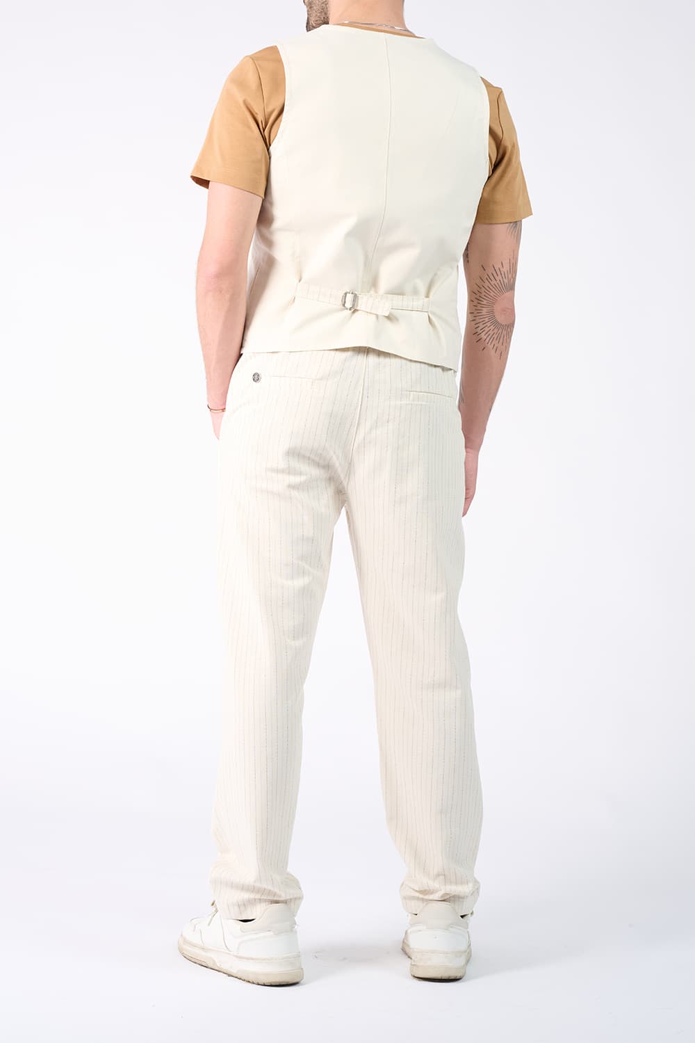 Men's Pinstripe Vest uomo Barone firenze - 5