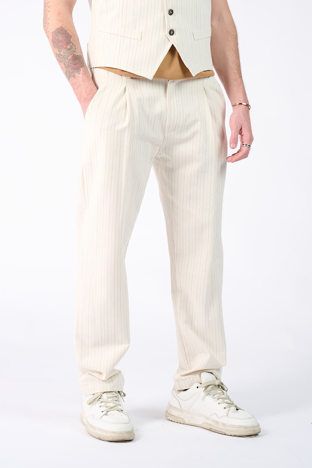 Pinstripe Pants uomo Barone firenze - 1