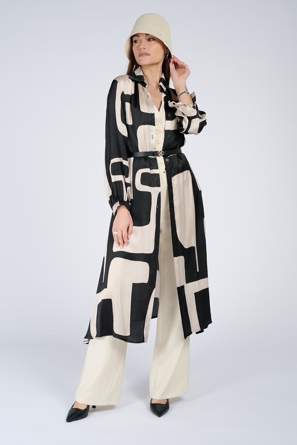 Long shirt dress donna Barone firenze - 1