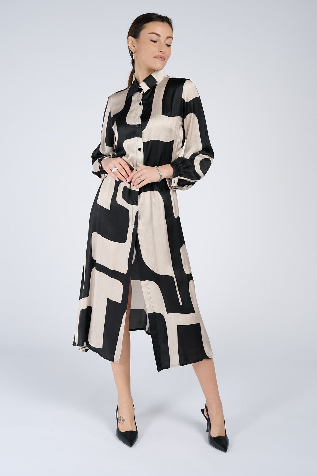 Long shirt dress donna Barone firenze - 3