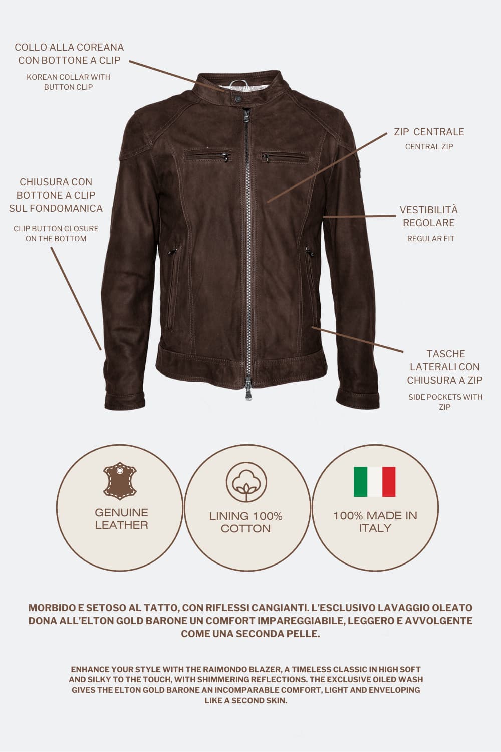 Elton Gold Oleate Dark Brown uomo Barone firenze - 8