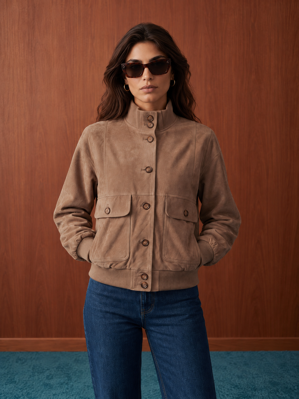 Alma Camoscio Taupe woman Barone firenze