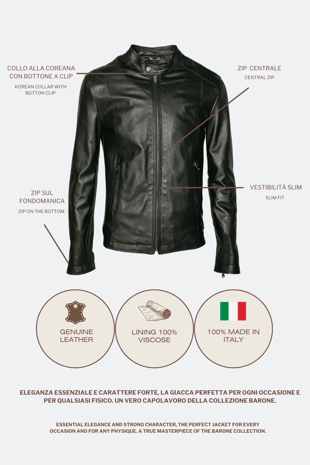 Massi Black Jacket uomo Barone firenze - 9