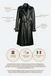 Studded trench coat donna Barone firenze - 6