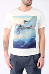 Men's T-Shirt Airplane Print uomo Barone firenze - 1