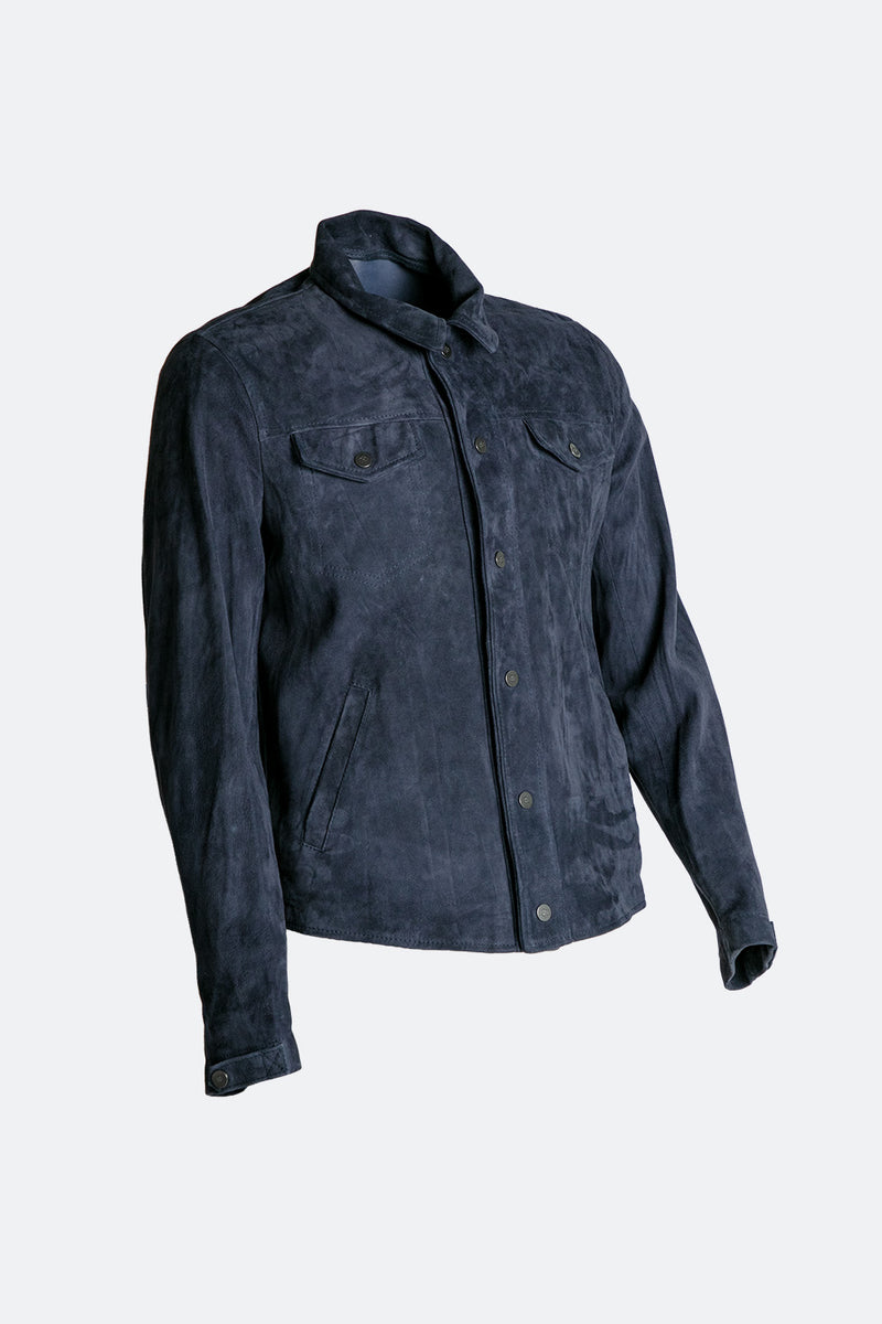 Ale Camoscio Sfoderata Blu unisex Baronefirenze - 5