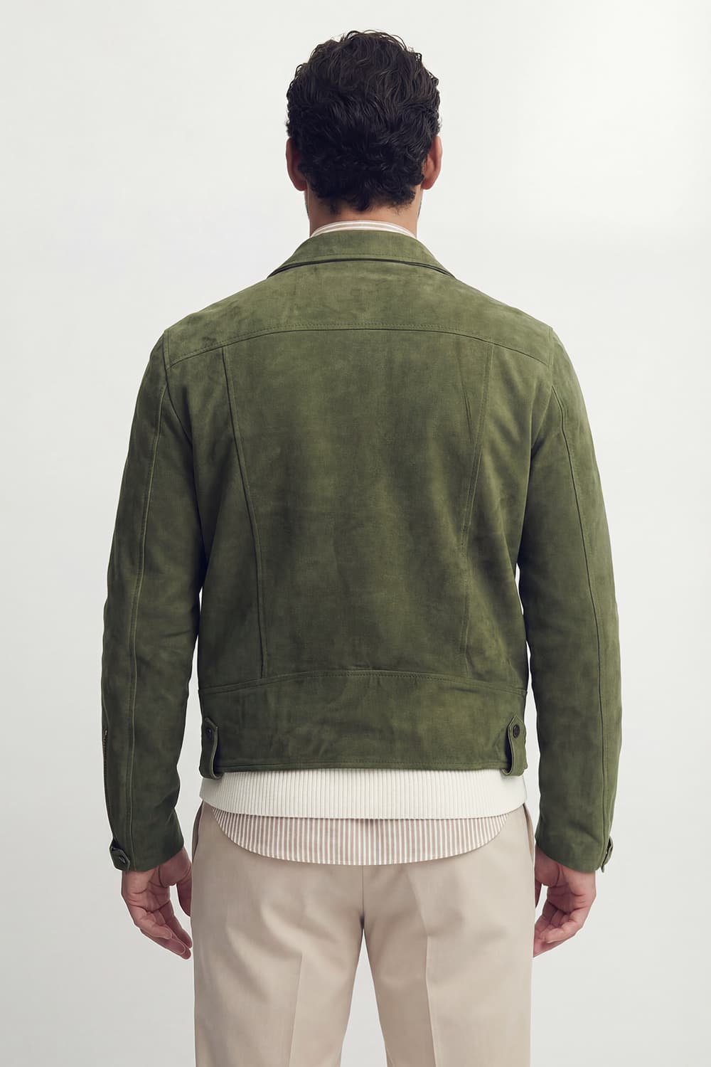Ale Green Suede Men’s Jacket unisex Barone firenze - 9