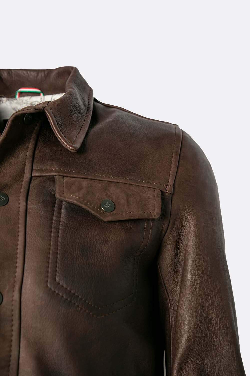 Ale Dark Brown Vegetable Leather unisex Barone firenze - 3