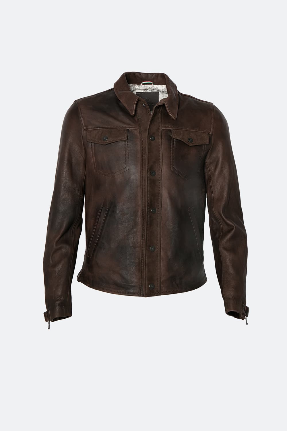 Ale Dark Brown Vegetable Leather unisex Barone firenze - 2