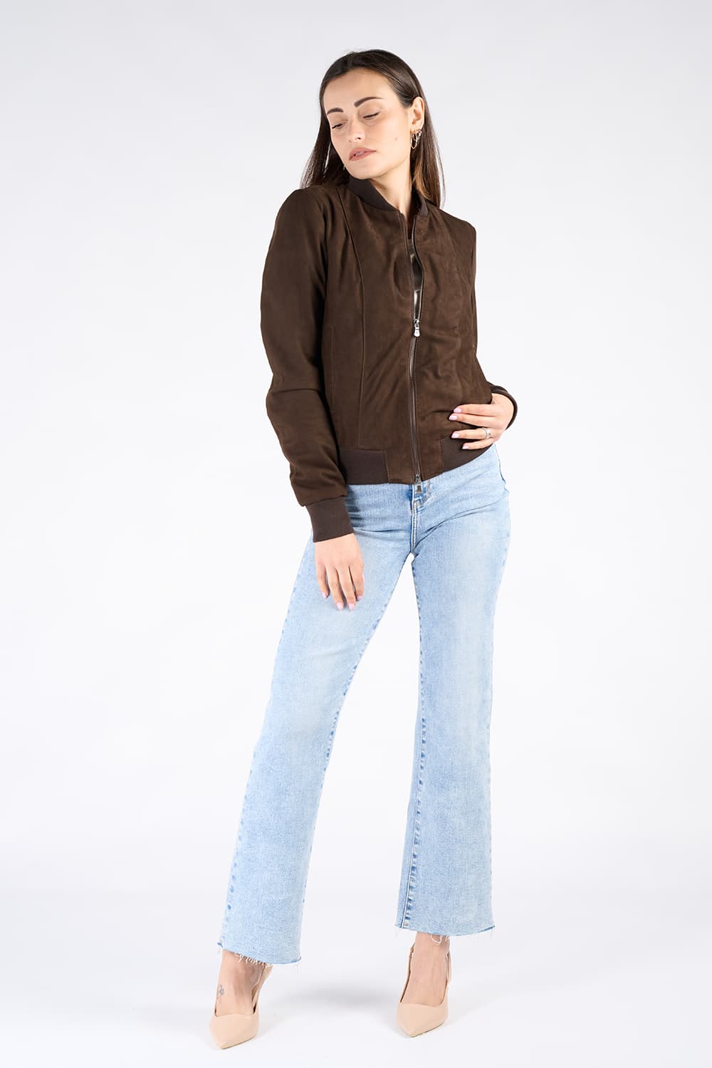 Ambra Suede Dark Brown donna Barone firenze - 3