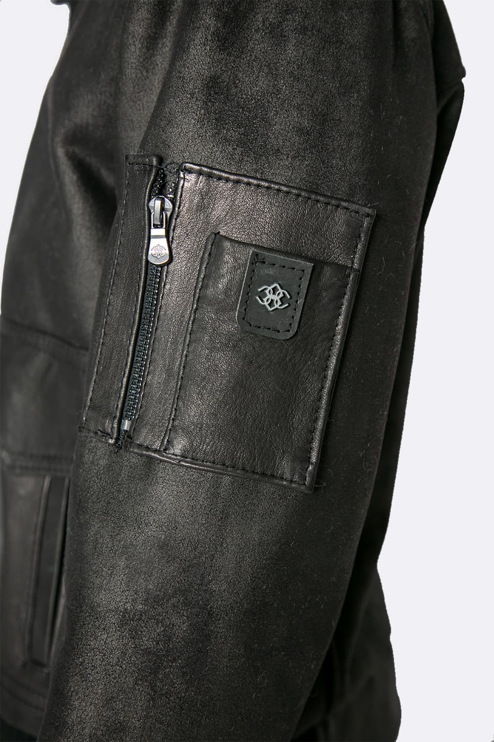 Aviator Shearling Style Black uomo Barone firenze - 7