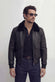 Aviator Black Leather Jacket uomo Barone firenze - 3