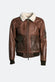 Aviator Shearling Style Dark Brown uomo Barone firenze - 2