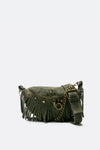 Bea Studded Suede Pouch Green woman Barone firenze - 5