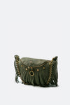 Bea Studded Suede Pouch Green woman Barone firenze - 3